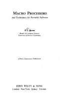 Cover for Macro processors and techniques for portable software