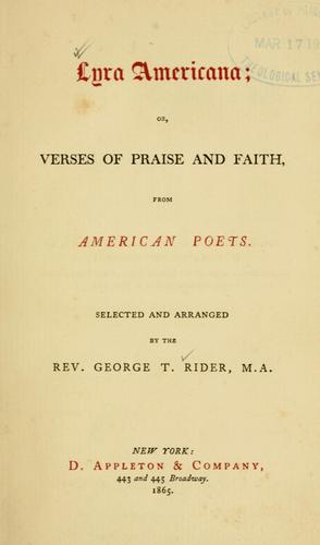 Cover for Lyra Americana