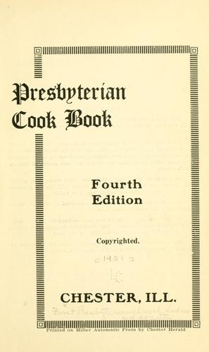 Cover for Presbyterian cook book.