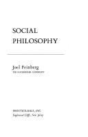 Cover for Social philosophy