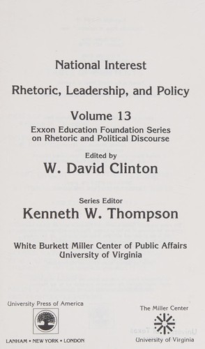 Cover for National interest