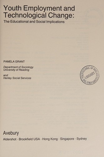 Cover for Youth employment and technological change