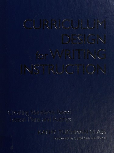 Cover for Curriculum design for writing instruction