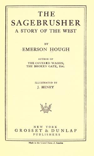 Cover for The sagebrusher