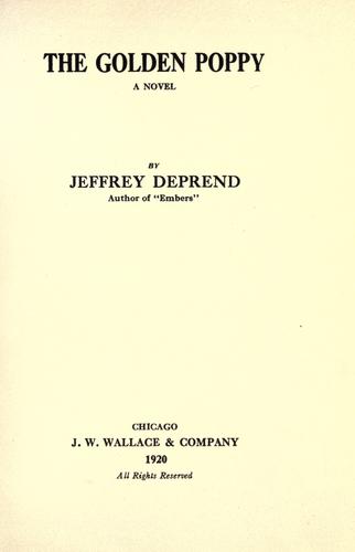 Cover for The golden poppy