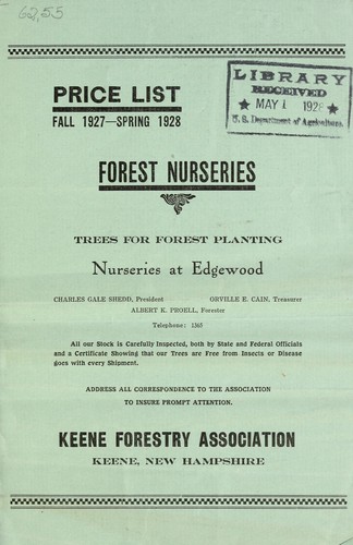 Cover for Price list fall 1927-spring 1928