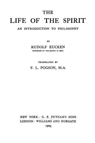 Cover for The life of the spirit