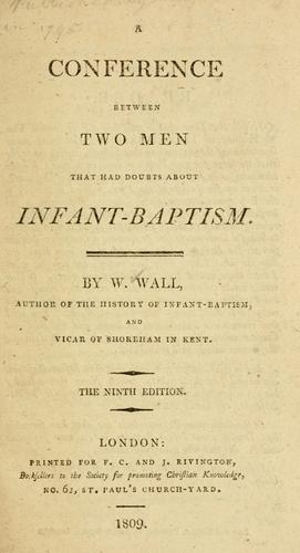 Cover for A conference between two men that had doubts about infant-baptism