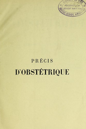 Cover for Pr©♭cis d'obst©♭trique