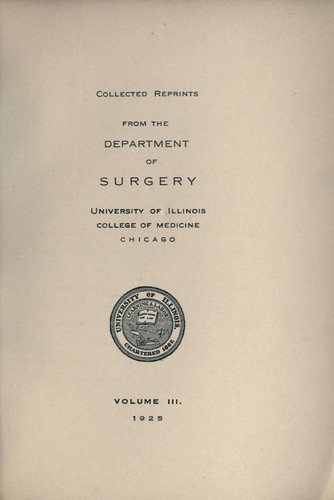Cover for Collected reprints