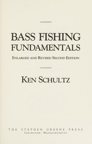 Cover for Bass fishing fundamentals