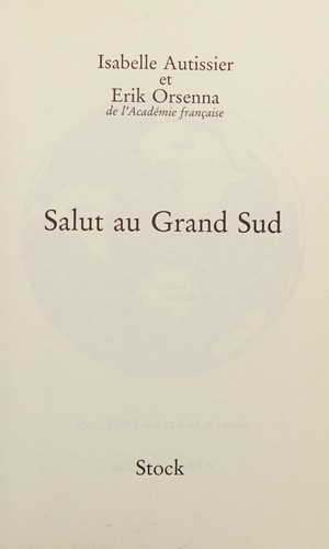 Cover for Salut au Grand sud