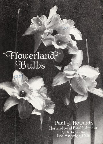 Cover for "Flowerland" bulbs [catalog]