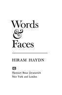 Cover for Words and faces.