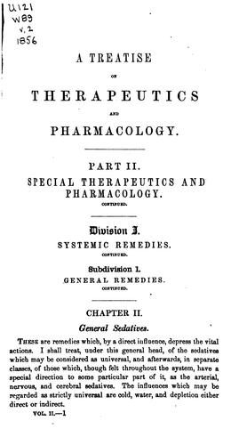 Cover for A Treatise on therapeutics, and pharmacology, or materia media v.2