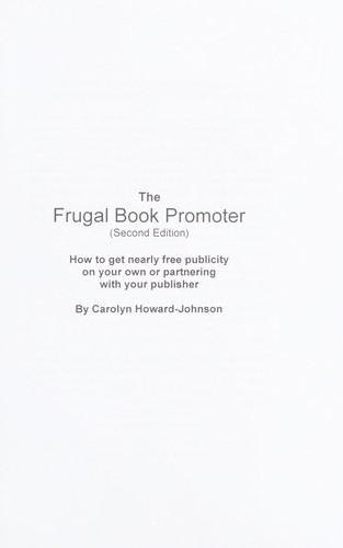 Cover for The frugal book promoter