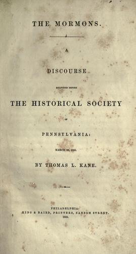 Cover for The Mormons