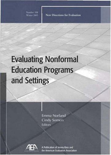 Cover for Evaluating Nonformal Education Programs and Settings