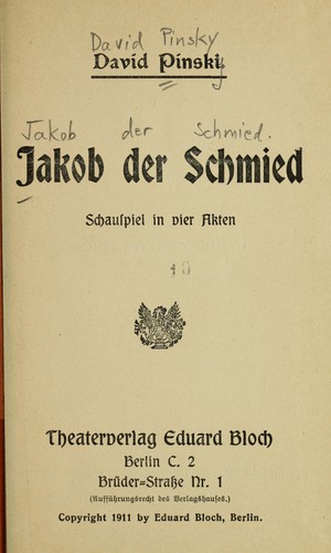 Cover for Jakob der Schmied