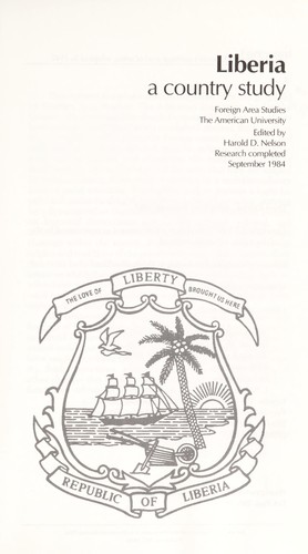 Cover for Liberia, a country study