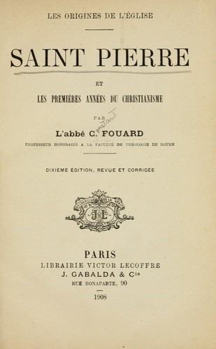 Cover for Saint Pierre et les premières années du Christianisme