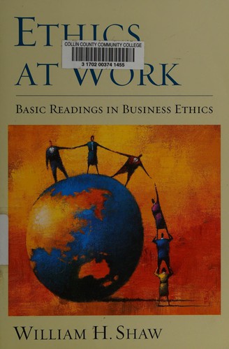 Cover for Ethics at work