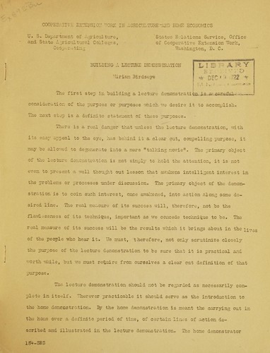 Cover for Building a lecture demonstration