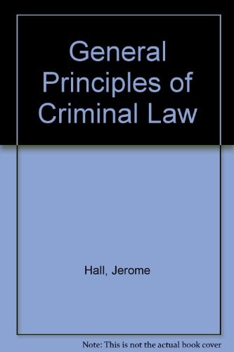 Cover for General Principles of Criminal Law
