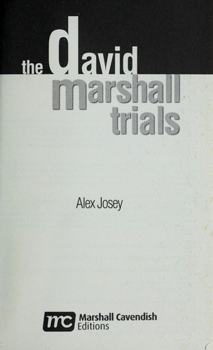 Cover for The David Marshall trials