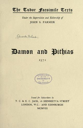 Cover for Damon & Pithias