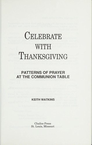 Cover for Celebrate with thanksgiving