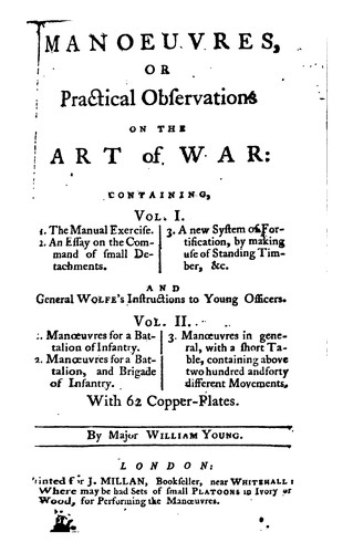 Cover for Manœuvres, or Practical observations on the art of war. 2 vols. [in 6 pt. With] The practice of ...
