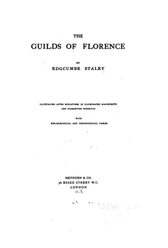 Cover for The guilds of Florence