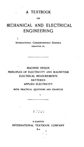 Cover for A Textbook on Mechanical Engineering ...