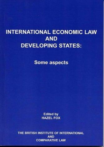Cover for International Economic Law And Developing States
