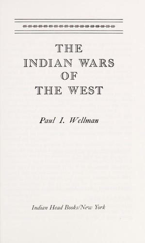 Cover for Indian Wars of the West