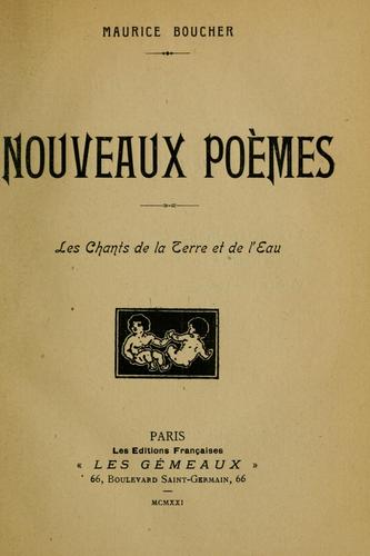 Cover for Nouveaux poèmes
