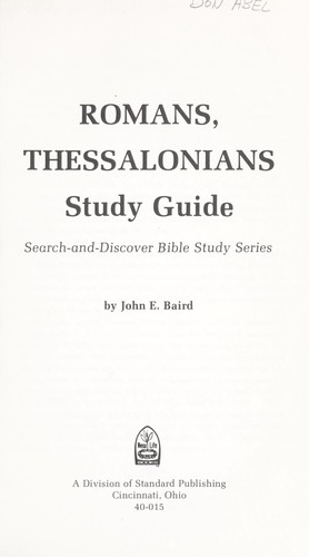 Cover for Romans, Thessalonians study guide (Search-and-discover Bible study series)