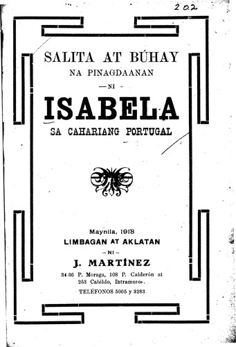 Cover for Salita at buhay na pinagdaanan ni Isabela