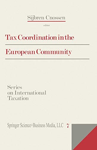Cover for Tax Coordination in the European Community