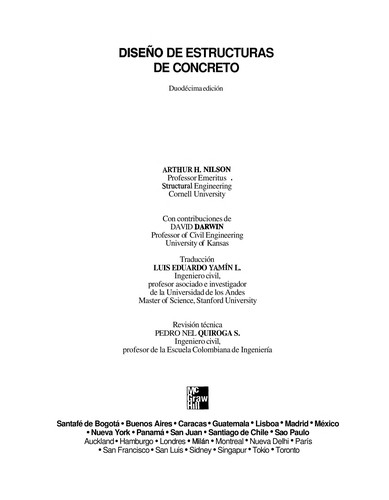 Cover for Diseno de Estructuras de Concreto - 12
