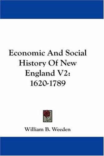 Cover for Economic And Social History Of New England V2