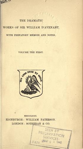 Cover for Dramatic works, with prefatory memoir and notes.