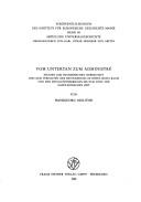 Cover for Vom Untertan zum Administré