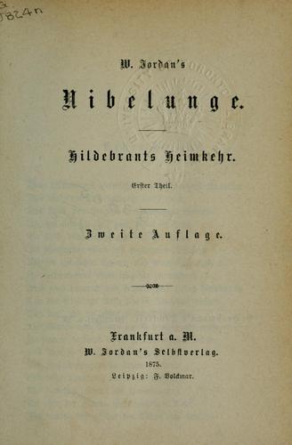 Cover for W. Jordans Nibelunge