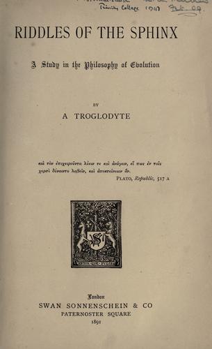 Cover for Riddles of the Sphinx
