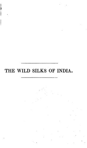 Cover for Handbook of the Collection Illustrative of the Wild Silks of India: In the Indian Section of the 
