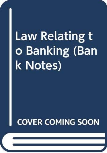 Cover for Law relating to banking
