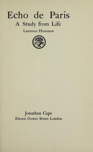 Cover for Echo de Paris
