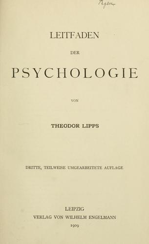 Cover for Leitfaden der Psychologie